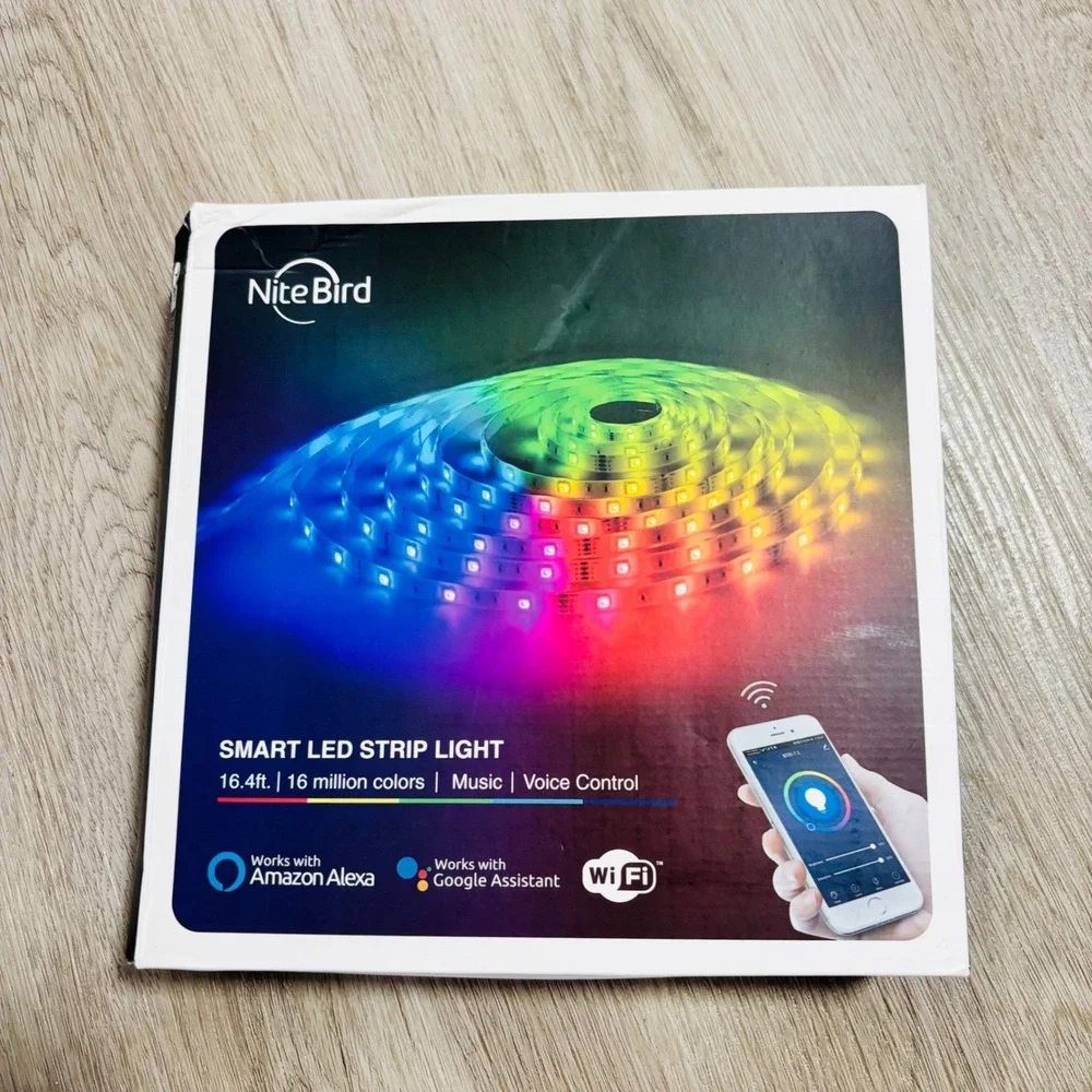 NiteBird Smart LED Strip Light 16.4ft WiFi RGB Color Changing Alexa Google Home